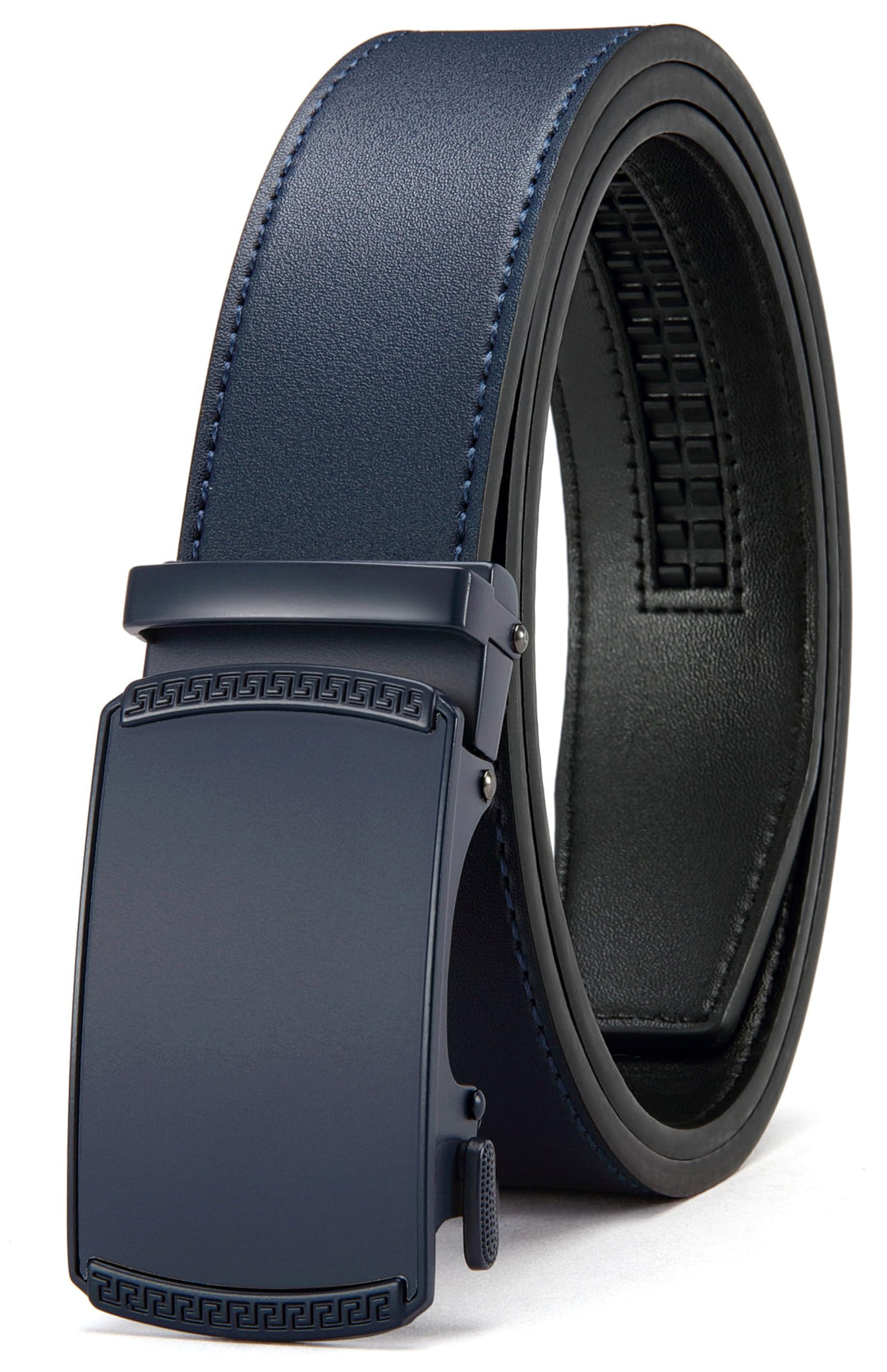 CHAOREN Gürtel Herren, Automatik Ledergürtel Herren 35mm ohne Löcher Taille 90-100cm (Gesamtlänge 11