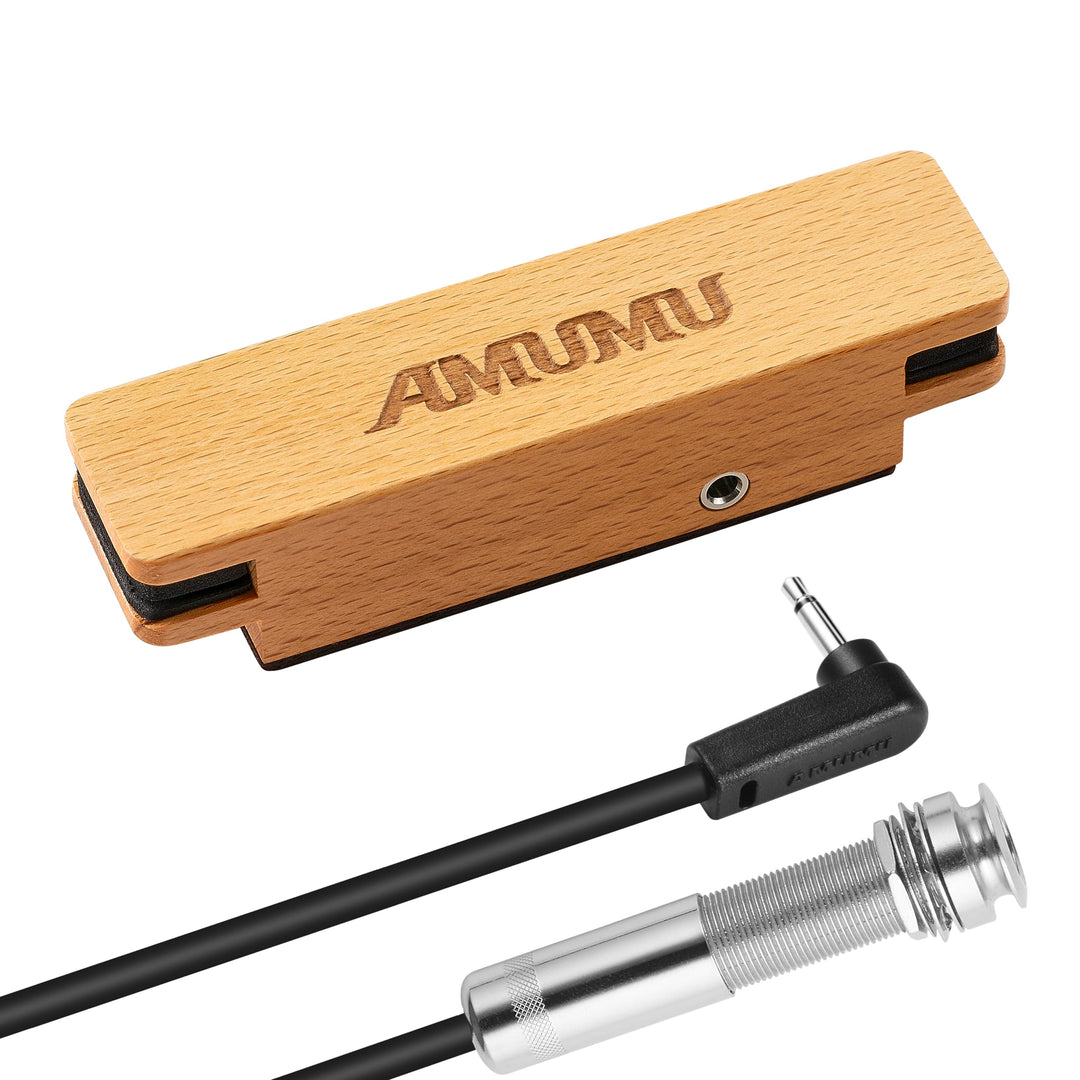 AMUMU NEO-SP31 passiver Neodym-Magnet-Schallloch-Tonabnehmer für Stahlsaiten-Akustikgitarren, Einzel