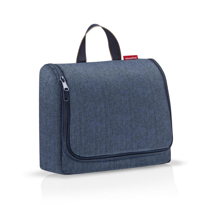 Toiletbag XL Ferringbone Dunkelblau, Dunkelblau, ESTÁNDAR, Casual Herringbone Dark Blue, Herringbone
