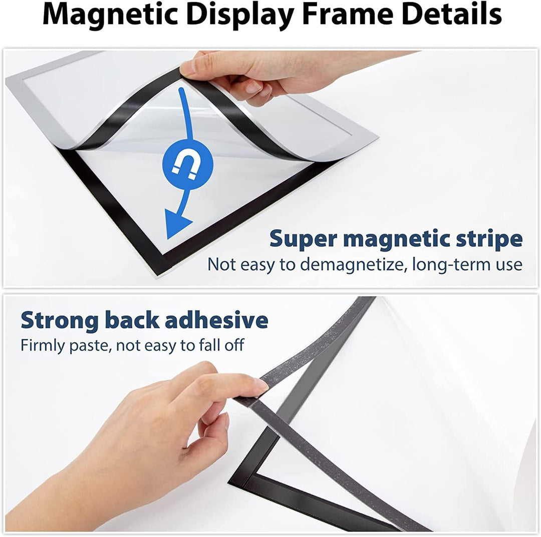 VAIIGO Magnetrahmen Info-Rahmen Selbstklebend mit Magnetverschluss für Informationsrahmen DIN A4 For