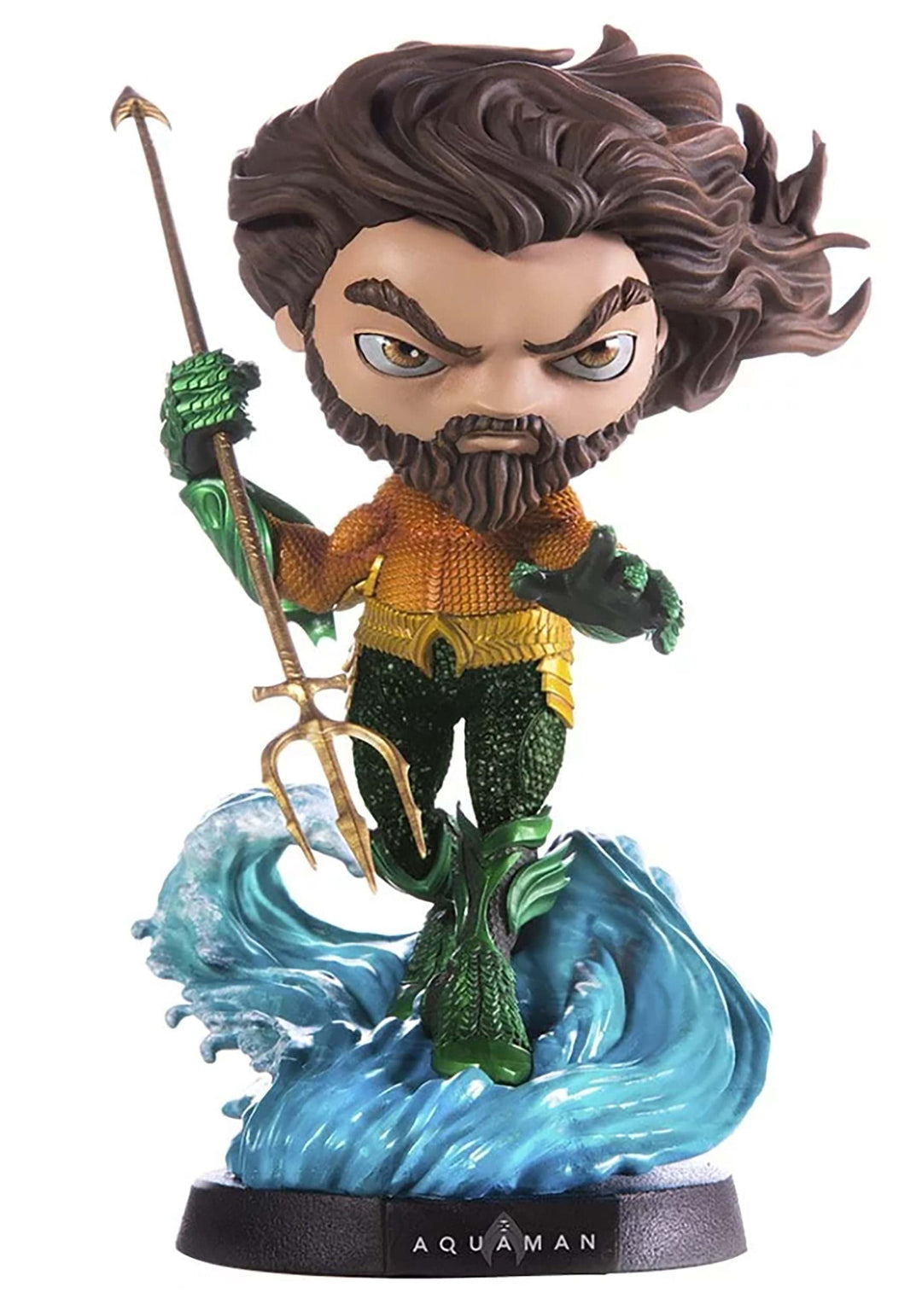 Minico ismh0008 Sammelfigur Aquaman, handbemalt, mit Sockel, ca. 20 cm, Mehrfarbig