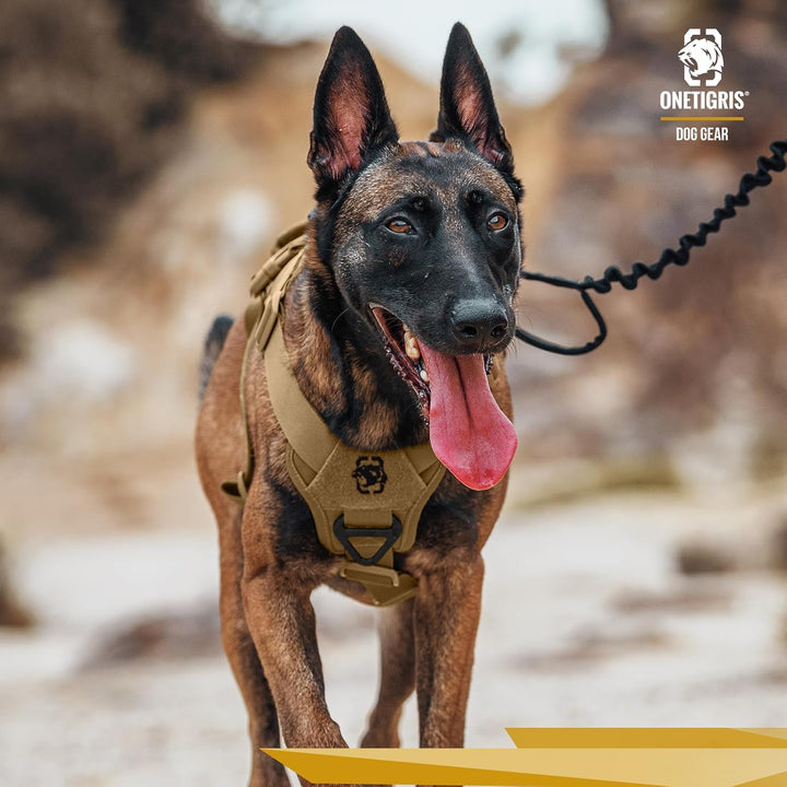 OneTigris Hundegeschirr, T-Bone Taktisches Geschirr mit 2 Griff Ausbruchsicher Einstellbar Brustgesc