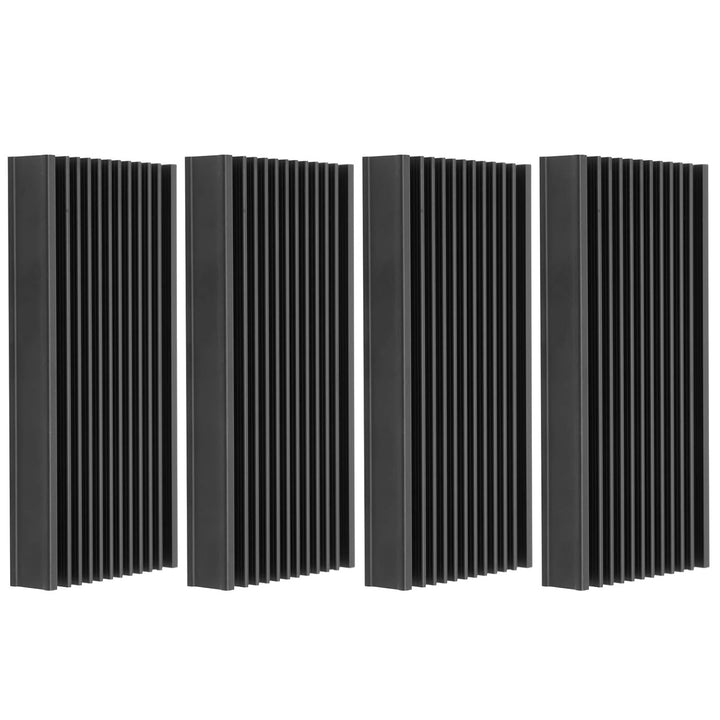 4-tlg Aluminiumkühlkörper Kleine Kühler Kühlkörpermodul Kühlrippe für Elektronik 50 x 12,7 x 100 mm