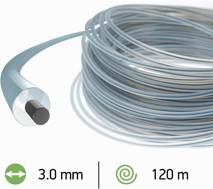 Oregon 106504E Duoline Mähfaden mit rundem Querschnitt, 3,0 mm, 120