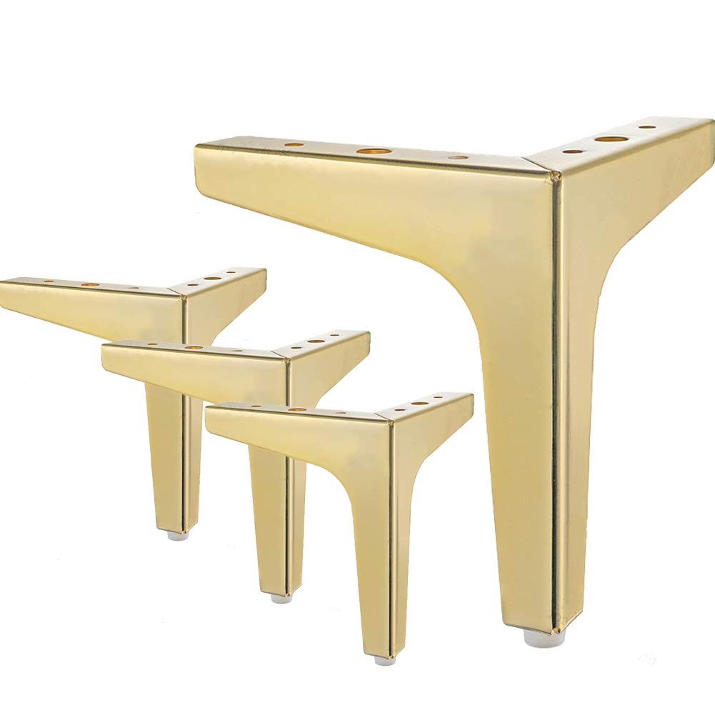 La Vane 7" / 17.5cm Metall Möbelfüsse, 4 Stück Metall Diamant Dreieck Tischbeine Schrankfüsse DIY Er