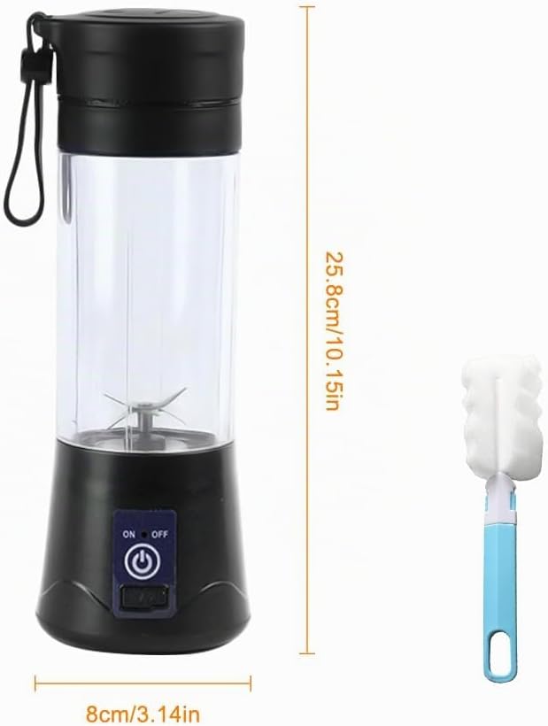 mizikuu 380ML Mini Mixer USB, Tragbarer Elektrischer Blender Entsafter für Shakes und Smoothies Komp