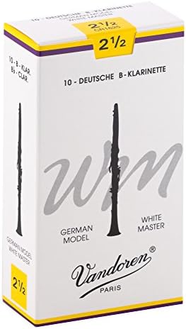 Vandoren Blätter B-Klarinette Deutsch 2,5 White Master Single, Single