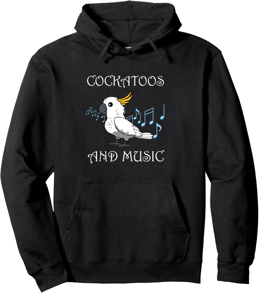 Nymphensittich Musik Noten Notenschlüssel Kakadu Pullover Hoodie