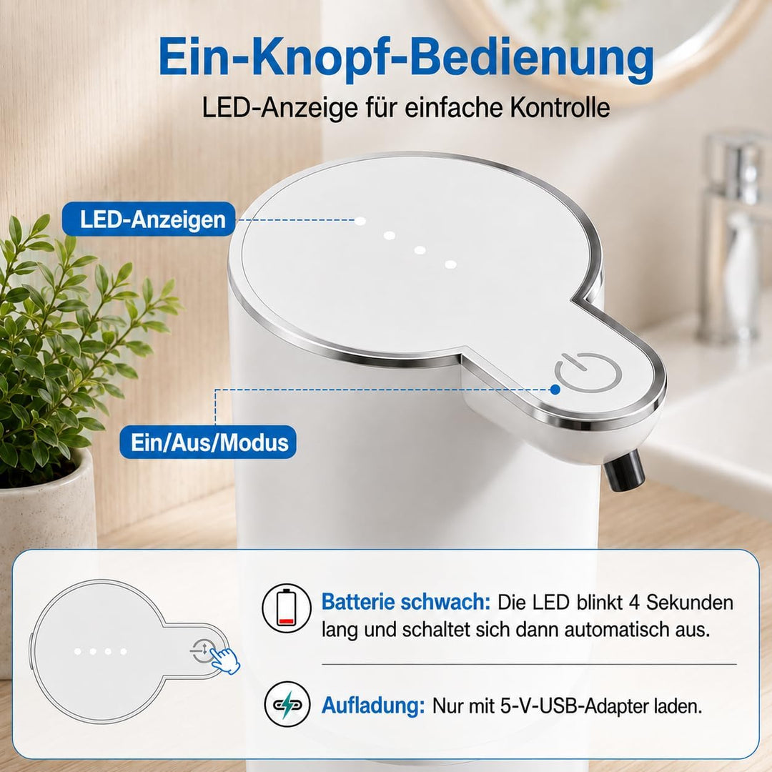 Amyzavls Seifenspender Automatisch für Flüssigetyp, Wandbefestigung Berührungslos Elektrischer Seife