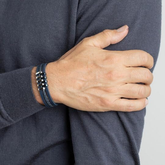 Lotus Style Bracelet Homme Cuir & Acier LS1838-2/2