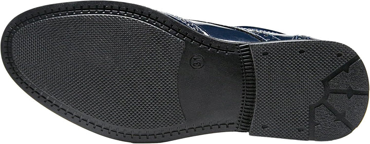 Jungen Kunstleder Lack Brogue Abendschuhe Schnürschuhe formelle Hochzeit Pagenkopf Schuhe 22 EU Mari