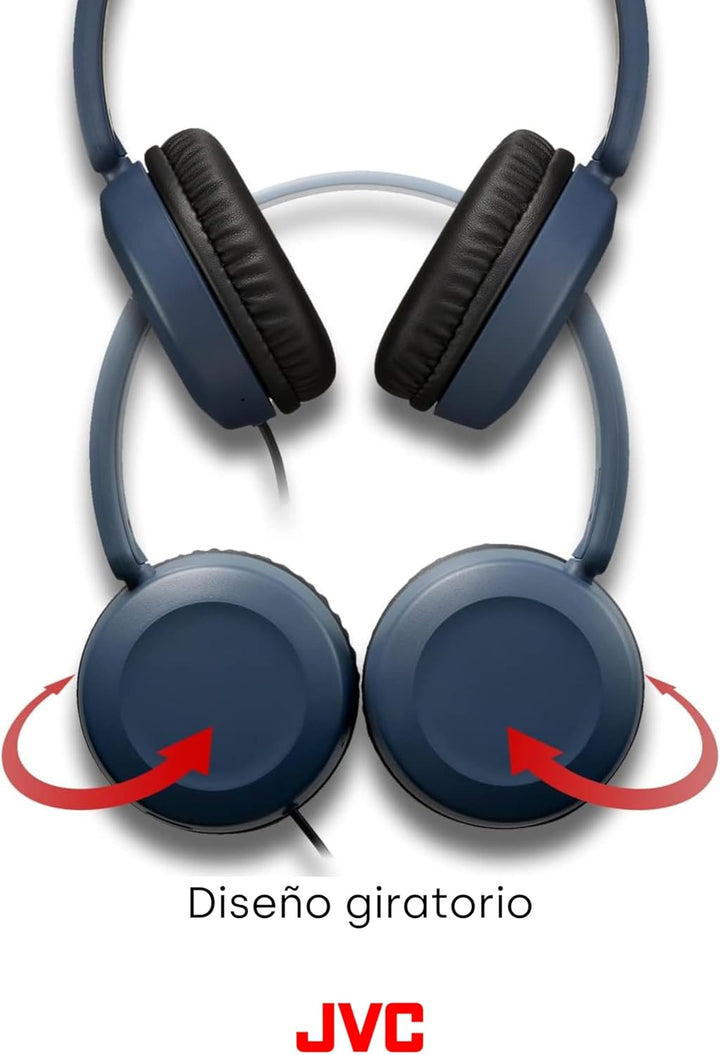 JVC HA-S31M Kopfhörer und Mikrofon, Binaural, Kopfbügel, Blau – Kopfhörer und Mikrofone (kabelgebund