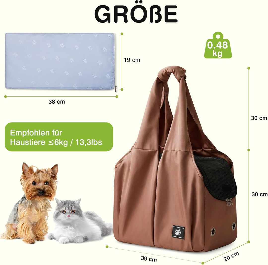 ALLSOPETS Hundetasche Leichte FaltbareTragetasche mit Sicherheitsleine Hände Frei Reisetasche Schult