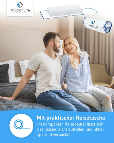 Kopfkissen 40x80 HADAR | Höhenverstellbar | Memory-Foam gegen Nackenschmerzen | Testsieger Nackenstü
