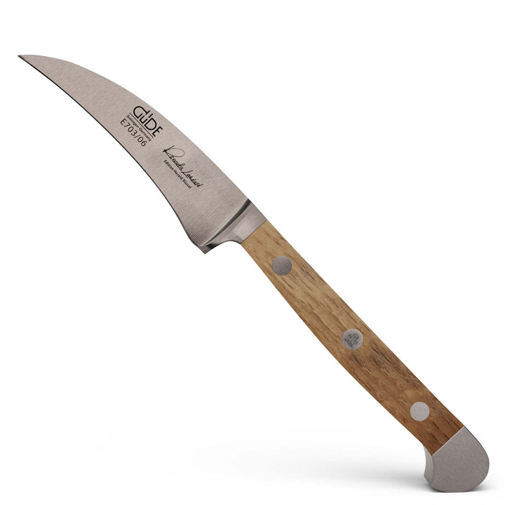 GÜDE Solingen - Schälmesser geschmiedet, 6 cm, Fasseichenholz, ALPHA FASSEICHE, Tourniermesser, Dopp