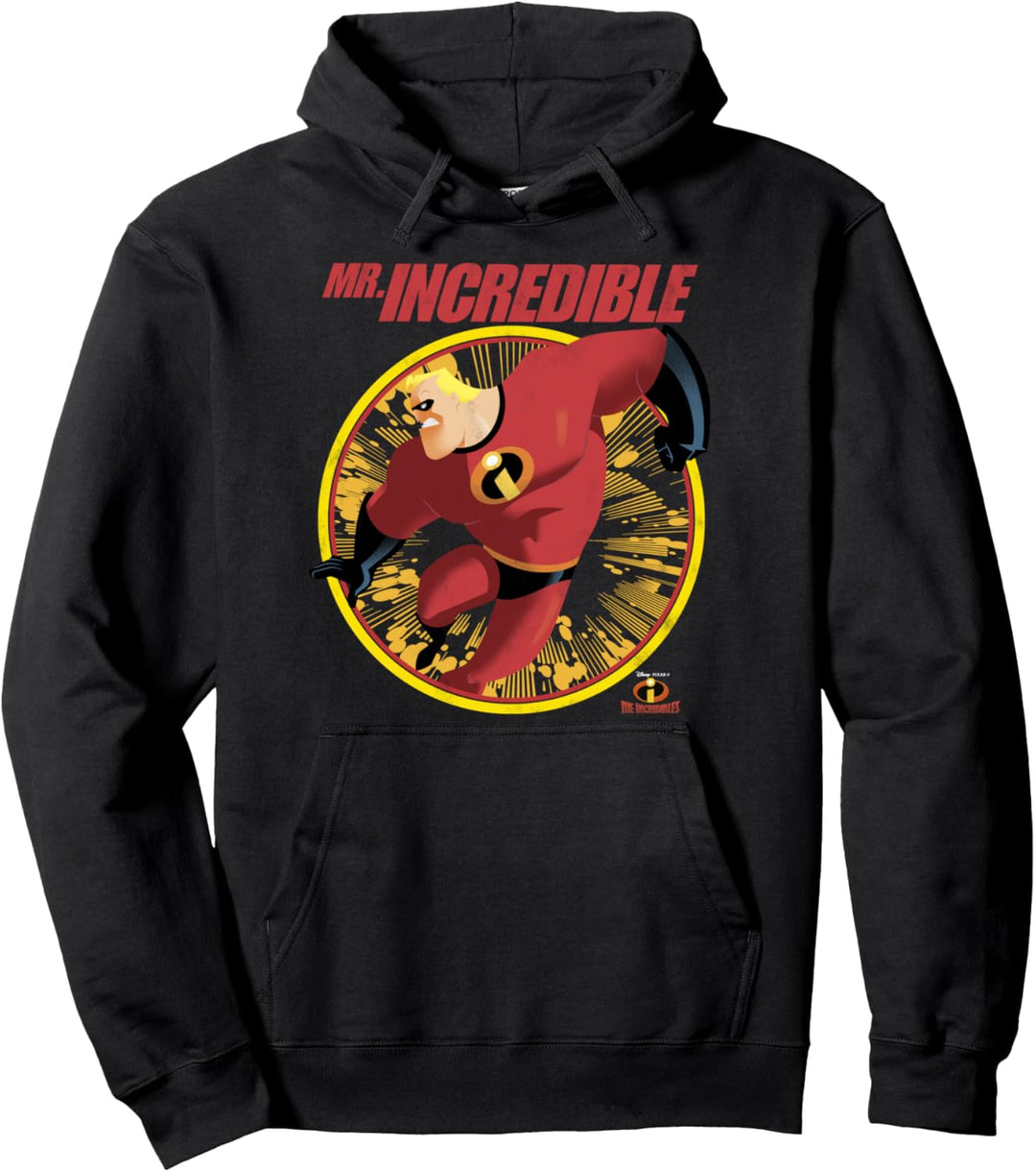 Disney Pixar Incredibles Mr. Incredible Jumping Poster Pullover Hoodie