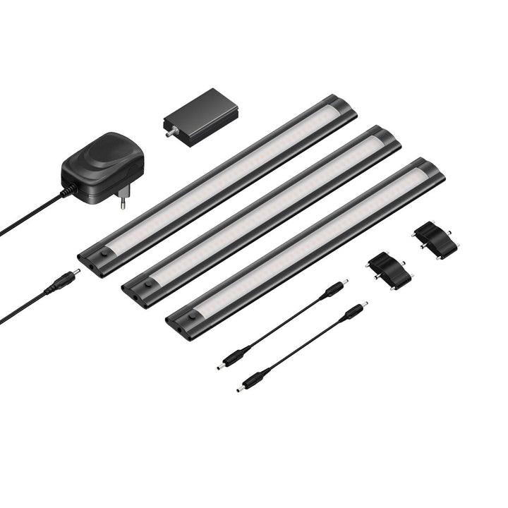 ledscom.de Smarte LED Unterbau-Leuchte SIRIS schwarz matt mit WLAN-Controller flach, Smart-Home, Ale