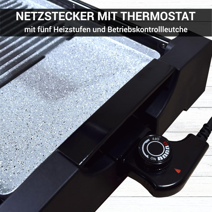 Syntrox Germany TG-1650W elektrischer Tischgrill mit Keramik Grillplatte Elektrogrill BBQ Grill Barb