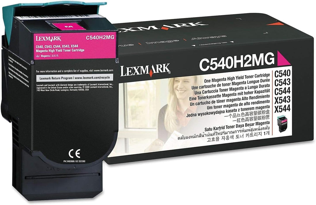Lexmark C540H2MG C540, C543, C544, X543, X544 Tonerkartusche 2.000 Seiten, magenta Gelb, Gelb