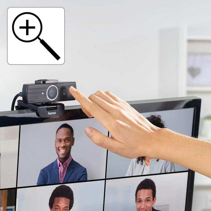 Hama Externe Kamera für Laptop (Webcam mit Mikrofon Kamera PC mit 2160p 4K Webcam TV, PS5 MacBook US