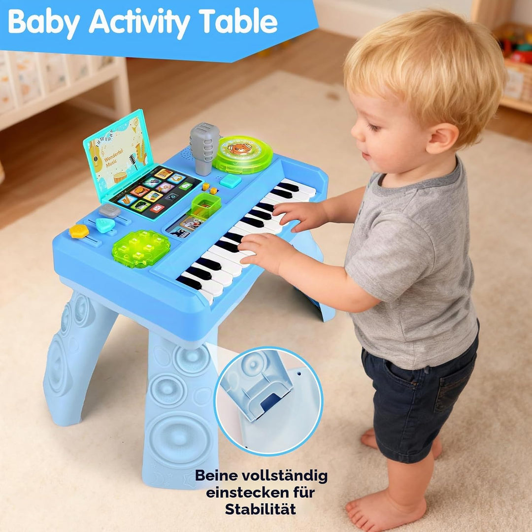 Lypsochaat Baby Spielzeug ab 1 2 3 Jahre mit Musik und Licht, Musikspielzeug Kinder Spielzeug DJ Pul