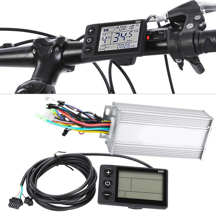 Vikye E-Bike Brushless Controller, wasserdichtes LCD-Display Elektro-Fahrradroller Motor Controller