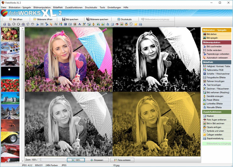 Fotoworks XL 2 (2024er Version) Bildbearbeitungsprogramm zur Bildbearbeitung in Deutsch - umfangreic