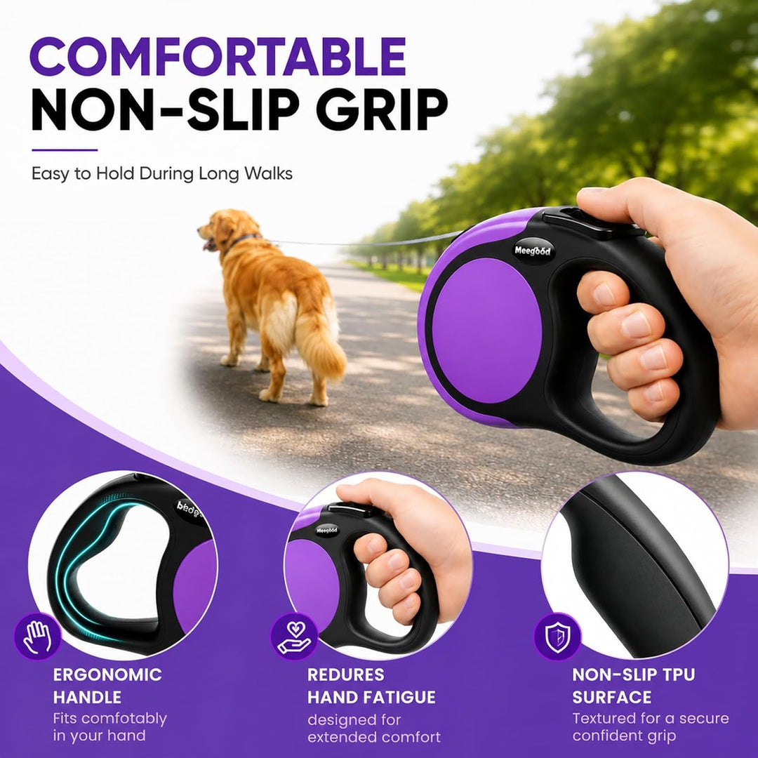 MigooPet Hundeleine, strapazierfähig, einziehbar, 4.6 m, in 2 Grössen erhältlich, robuste und langle