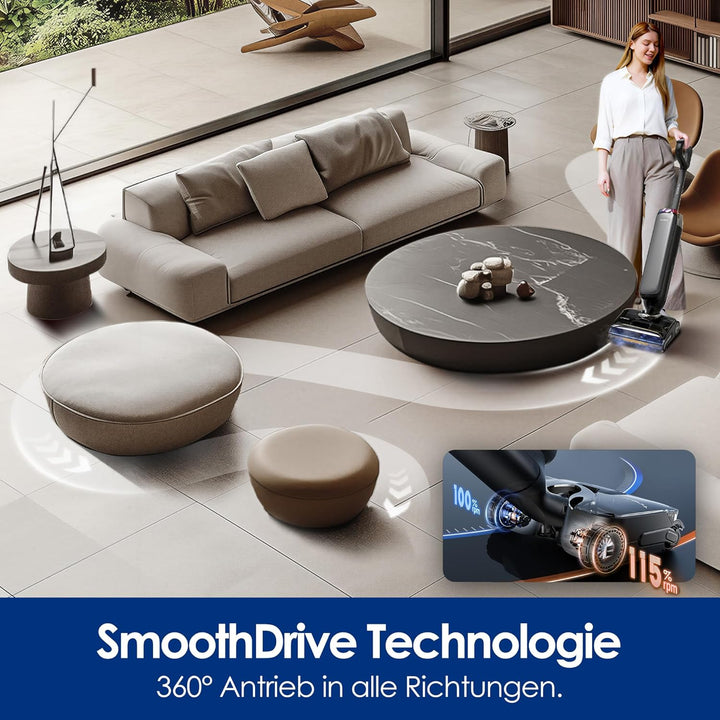 Tineco Floor One S9 Artist Steam Pro Nass Trockensauger, 160℃ HyperSteam Dampfreiniger, ReverseScrub