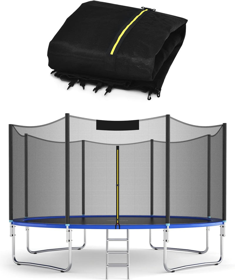 GYMAX Sicherheitsnetz für Trampolin Ø 244/305/366/427/457/487 cm, UV-beständiges & reissfestes Ersat