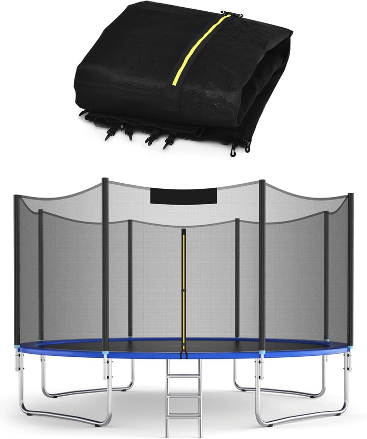 GYMAX Sicherheitsnetz für Trampolin Ø 244/305/366/427/457/487 cm, UV-beständiges & reissfestes PE-Er