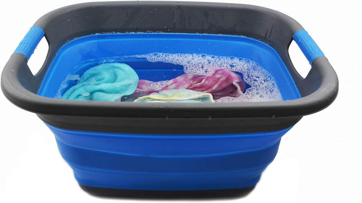 SAMMART 25L Zusammenklappbarer Wäschekorb / -wanne - faltbarer Aufbewahrungsbehälter/Organizer - tra