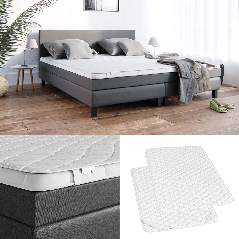 Vitalispa Matratzenschoner, Weiss, 140 x 200 cm Versteppung, 140 x 200 cm