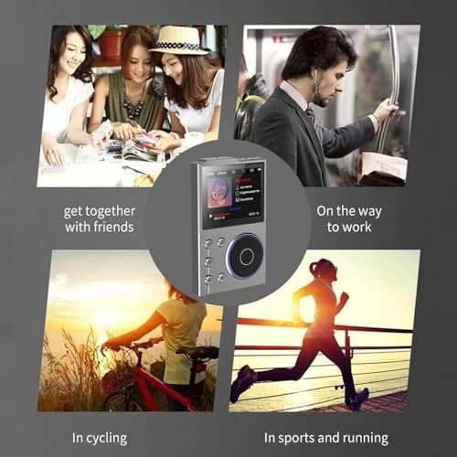HiFi-MP3-Player mit Bluetooth, Verlustfreier DSD-hochauflösender Digitaler Audio-Musik-Player, Tragb