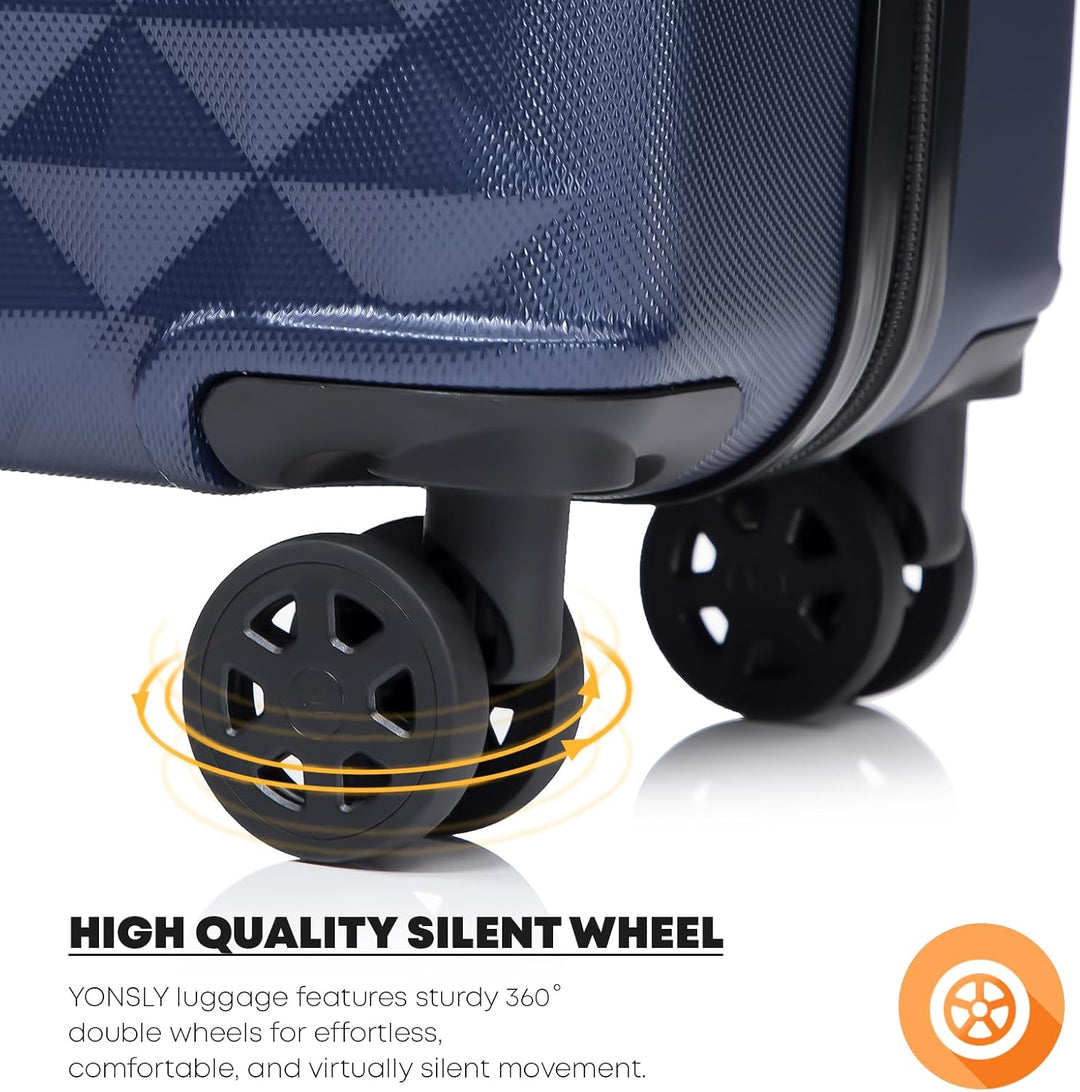 Premium Reisekoffer TSA-Schloss,YKK-Reissverschluss Hartschalen-Koffer Trolley Kabinenkoffer Rollkof