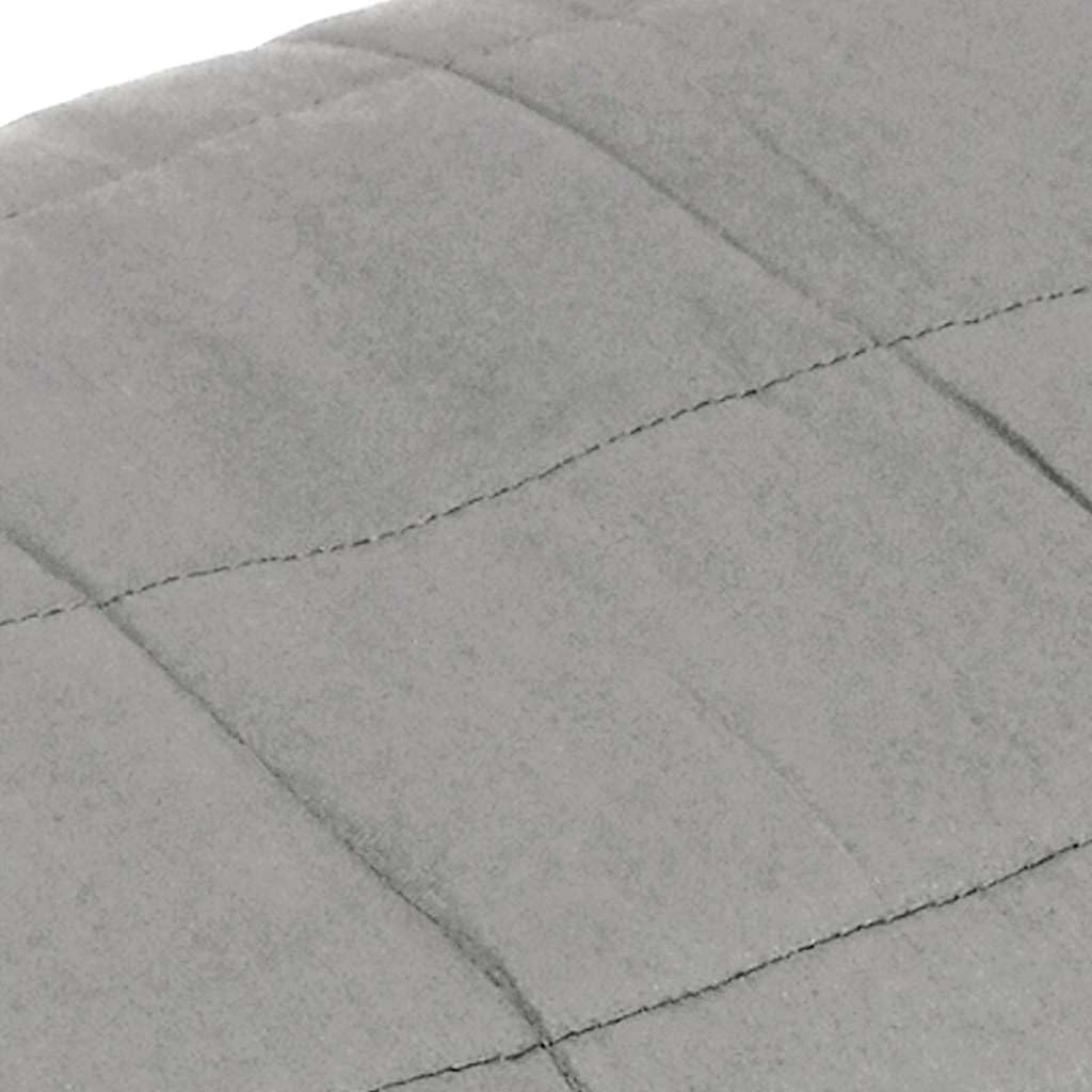 Gewichtsdecke Grau 155x220 cm 7 kg Stoff, Bequemer Stoff, Gleichmässige Gewichtsverteilung, Praktisc