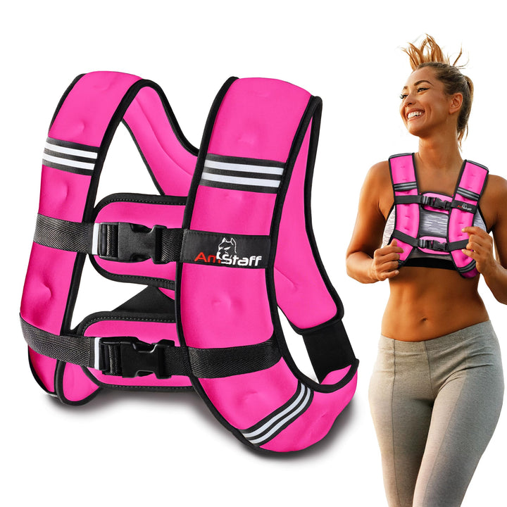 Amstaff Fitness Gewichtsweste – Gewichtsweste für Laufen, Krafttraining und Muskelaufbau, mit reflek