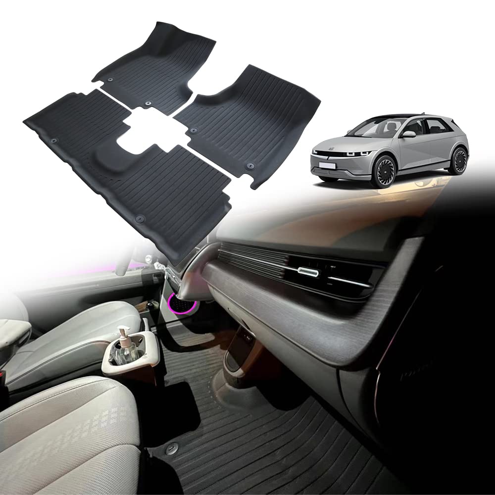 BestEvMod Für Ioniq5 Allwetter Fussmatten Zubehör XPE Anti-Hochtemperatur Geruchsfreie Auskleidung F