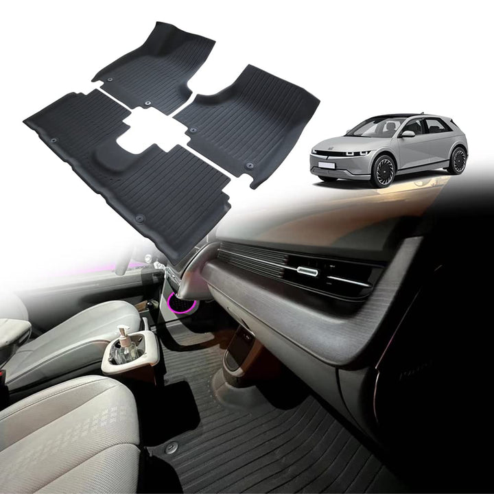 BestEvMod Für Ioniq5 Allwetter Fussmatten Zubehör XPE Anti-Hochtemperatur Geruchsfreie Auskleidung F