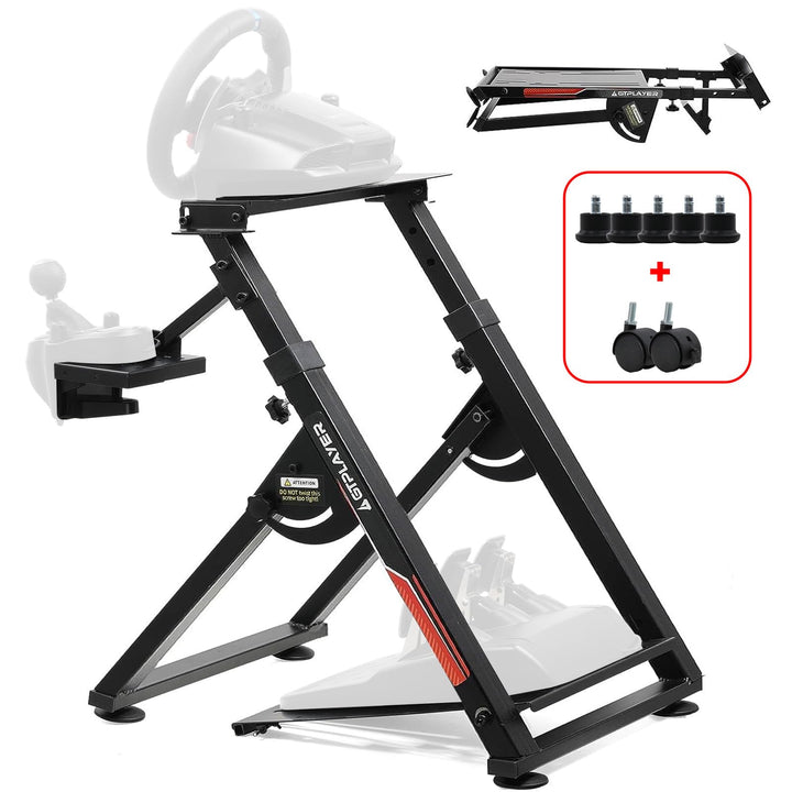 GTPLAYER Lenkradständer für Lenkrad Gaming Wheel Stand Racing Lenkradständer mit V1 V2 Schalthebelha