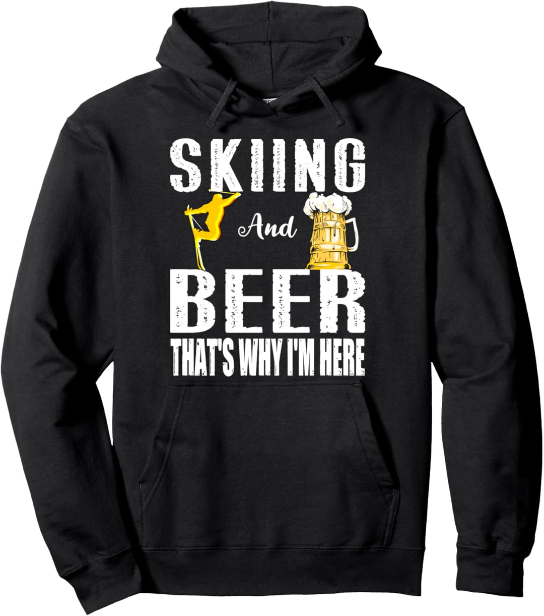 Skifahren und Bier Skiing Skier Ski fahren Geschenk Ski Pullover Hoodie