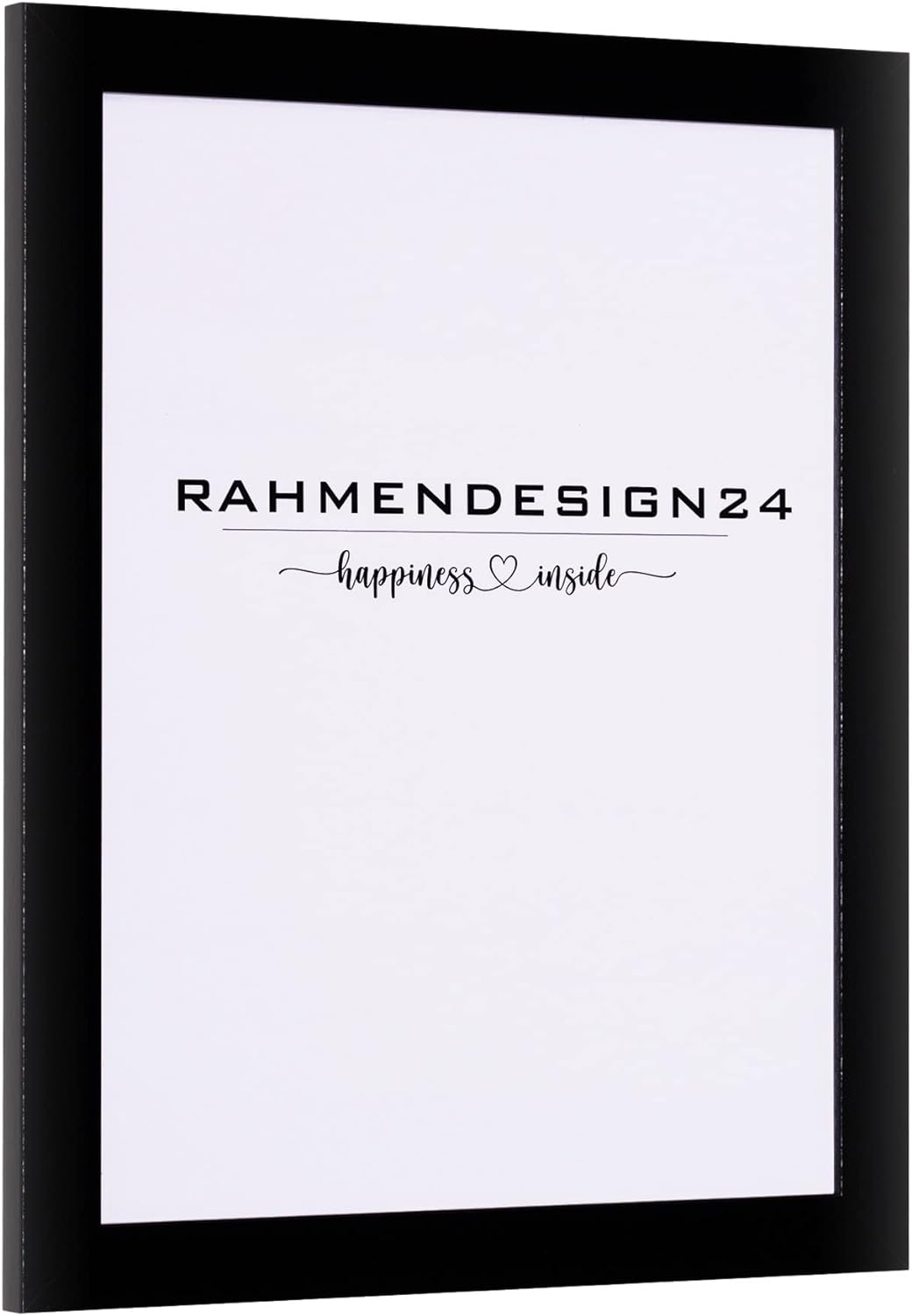 Rahmendesign24 Bilderrahmen London 50x50 Schwarz (hochglanz) Fotorahmen, Wechselrahmen, Posterrahmen