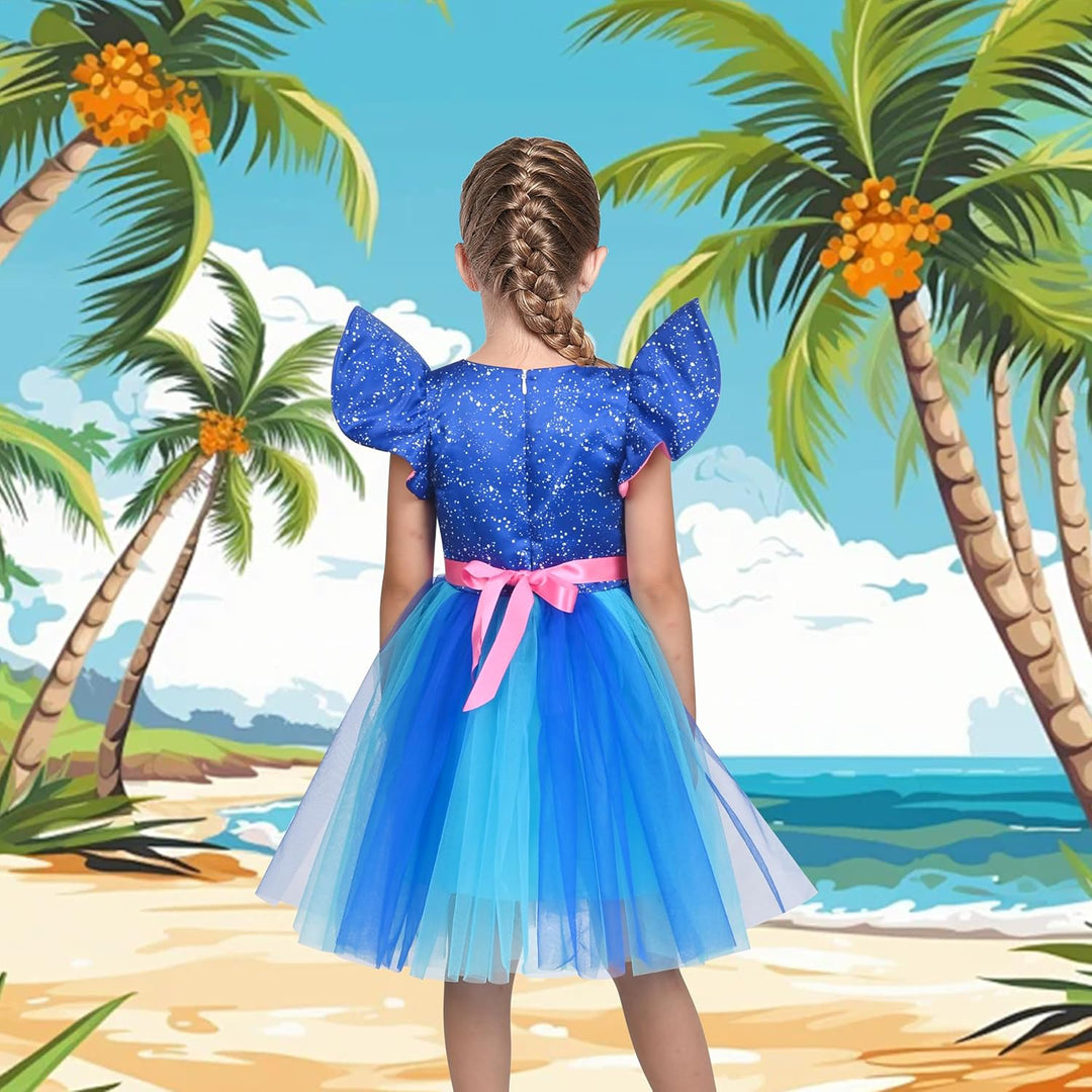Sunny Fashion Mädchen Kleid Clown Kostüm Halloween Karneval Von Kulturen Rose Montag Gr. 98-134 110