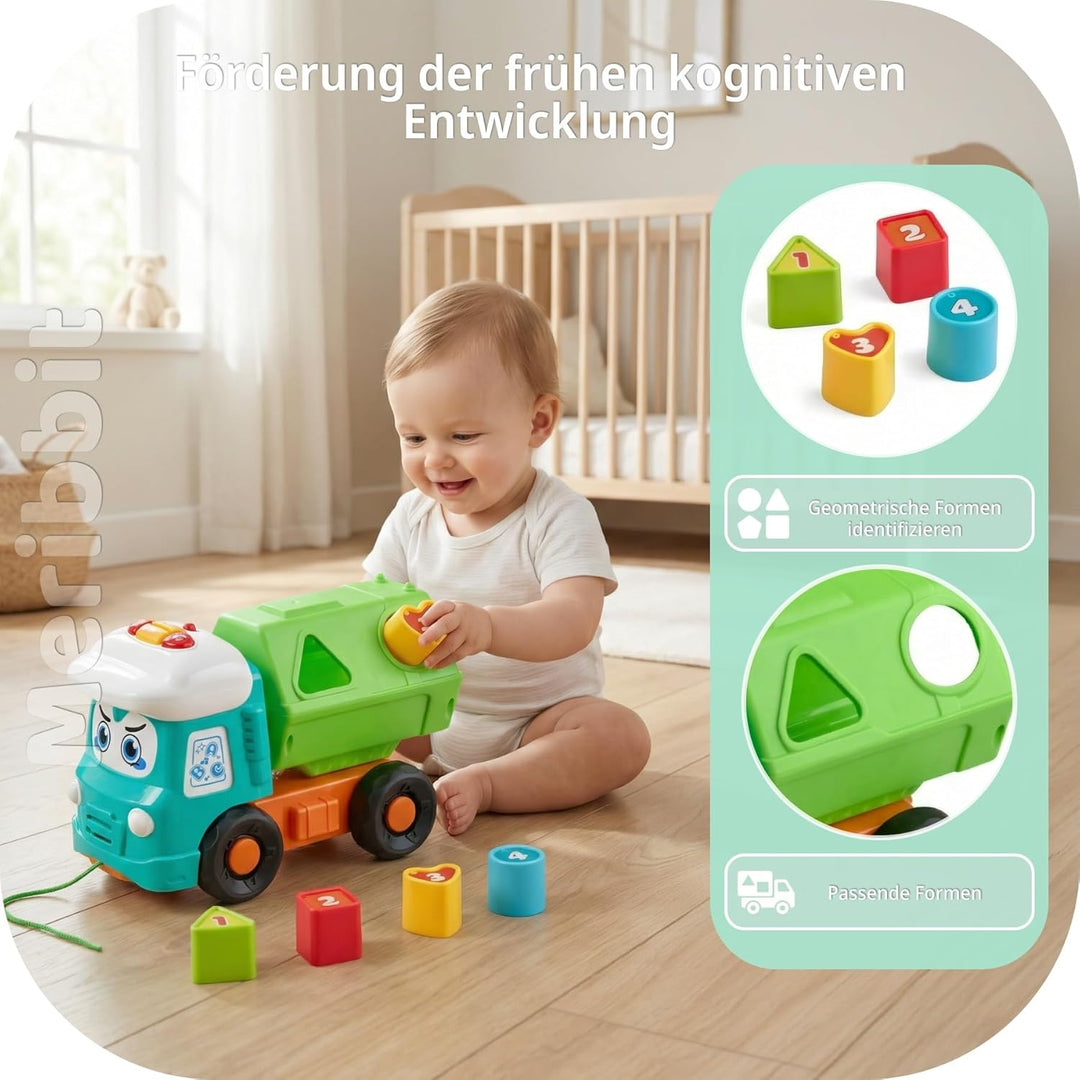 Montessori-Spielzeug LKW Spielzeug für 2-5 Jahre Kinder, Sinnesförderndes Spielzeug mit Licht &amp; Soun