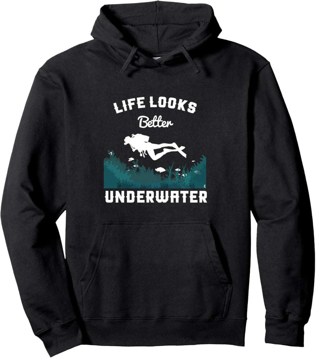 Unter Wasser Tauchermaske Scuba Taucher Diver Geschenk Pullover Hoodie