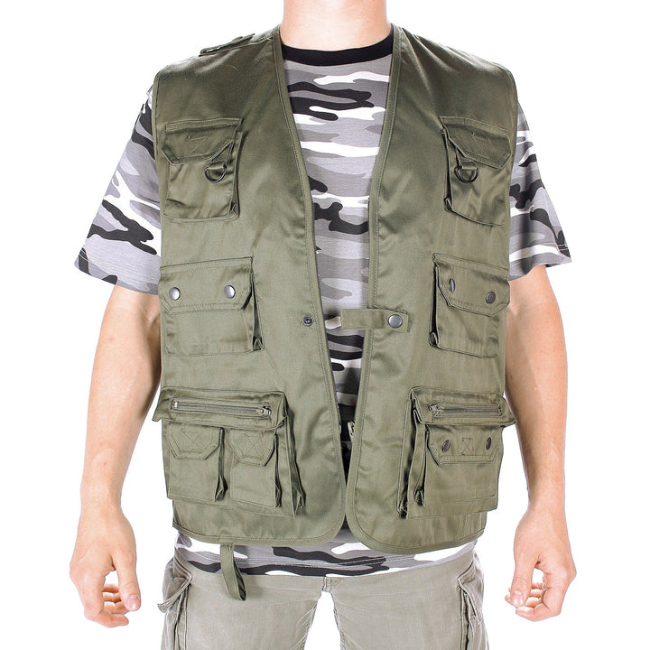 Mil-Tec Herren Jagd-u Weste S Oliv, S Oliv