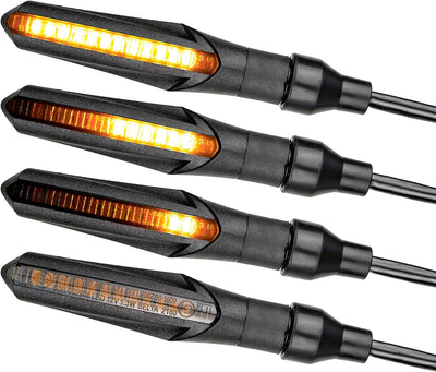 Simda Pro E Mark LED Motorrad Blinker Lauflicht Miniblinker Universal Sequentiell Laufeffekt Quad AT