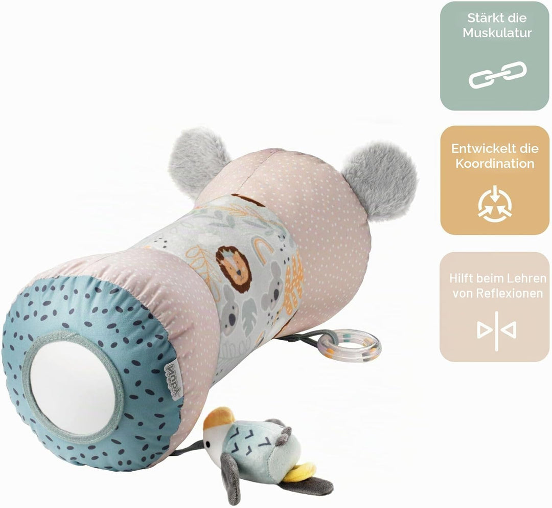 Nuby Tummy Time Animal Adventures Kissen – Bauchzeit – sensorisches Spielzeug – sicherer Spiegel für