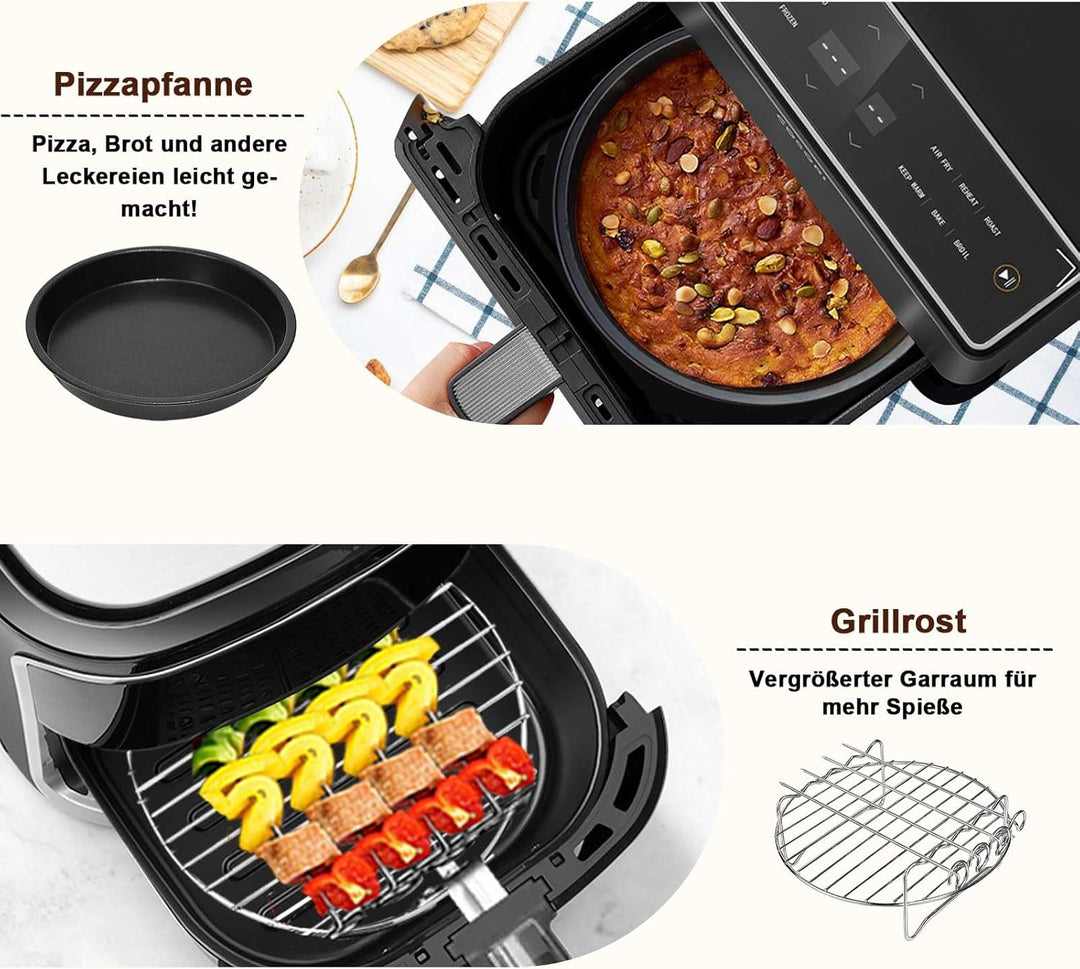 Heissluftfritteuse Zubehör 21CM- Airfryer Zubehör Kompatibel für Philips 2000 Serie 6,2l(NA230/00),