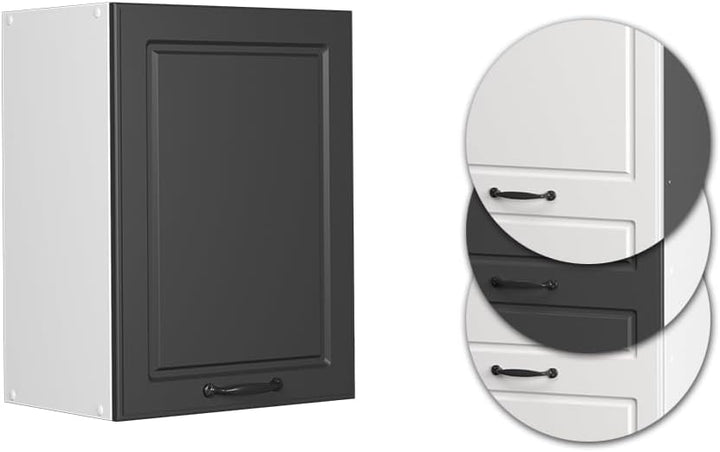 Vicco Hängeschrank R-Line, Anthrazit Landhaus/Weiss, 45 cm Anthrazit Landhaus Hängeschrank 45 cm, An